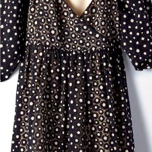 Wilfred baby doll lace mini dress with puffy sleeves